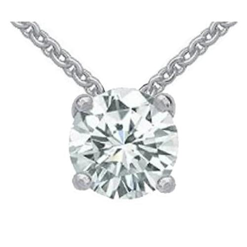 Huge Round 4 Carat Diamond Pendant Jewelry White Gold Pendant