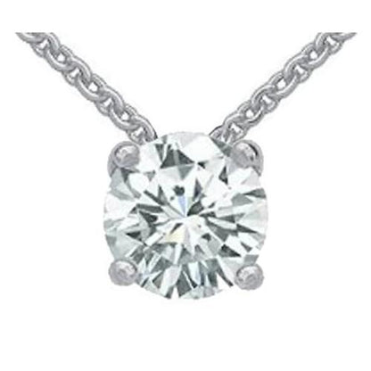 Huge Round 4 Carat Diamond Pendant Jewelry White Gold Pendant