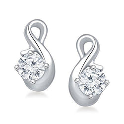 Ladies Drop Earrings 2.60 Ct Round Brilliant Cut Diamonds White Gold