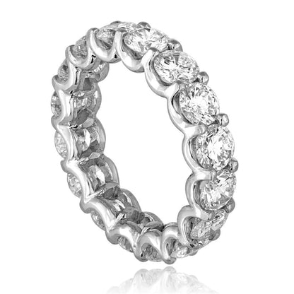 Ladies Round Brilliant Cut Diamond Eternity Wedding Band White Gold Eternity Band