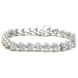 Natural  Round Diamond Tennis Bracelet 9.72 Carats White Gold 14K Jewelry