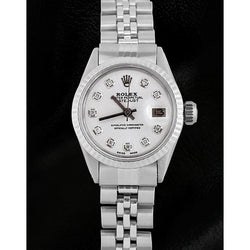 Ladies Ss Jubilee Bracelet White Diamond Dial Rolex Datejust Watch