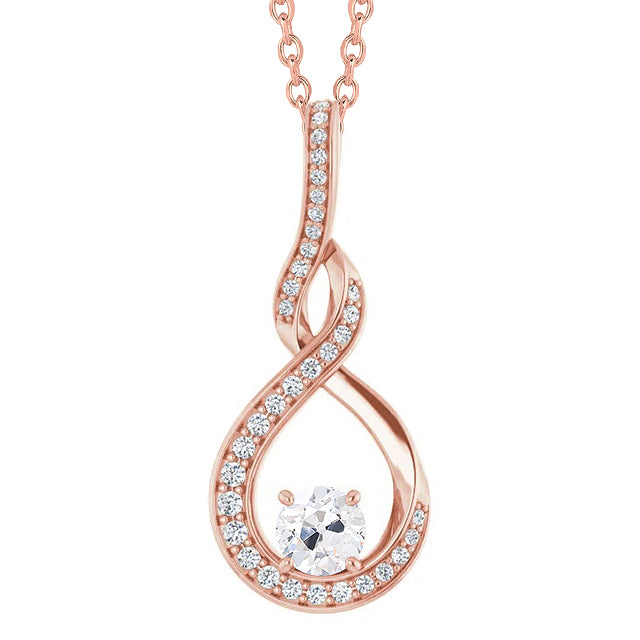 Ladies Diamond Slide Pendant Old Miner