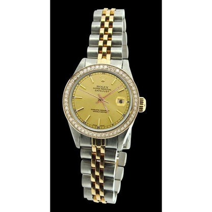 Lady Champagne Stick Rolex Dial Ss & Gold Jubilee Bracelet Rolex