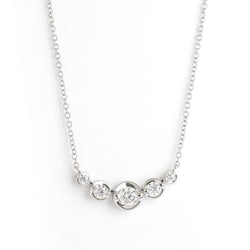 Round Shaped Diamond Ladies Necklace Pendant 5.5 Carat White Gold 14K