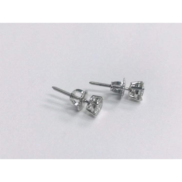 New  Lady’s Brilliant Engagement White Gold Diamond Stud Earrings