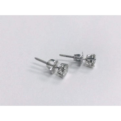 New  Lady’s Brilliant Engagement White Gold Diamond Stud Earrings