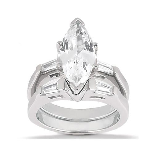 Marquise Cut Diamond Ring Engagement Set 3.50 Ct. Diamonds Engagement Ring Set