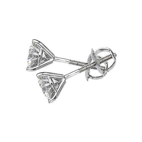 Martini Style Diamond Studs Diamond  F Vs1 Stud Earrings