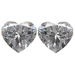 Matched Pair Of Loose Heart Shape Diamonds 2 Carats Heart Cut Diamond
