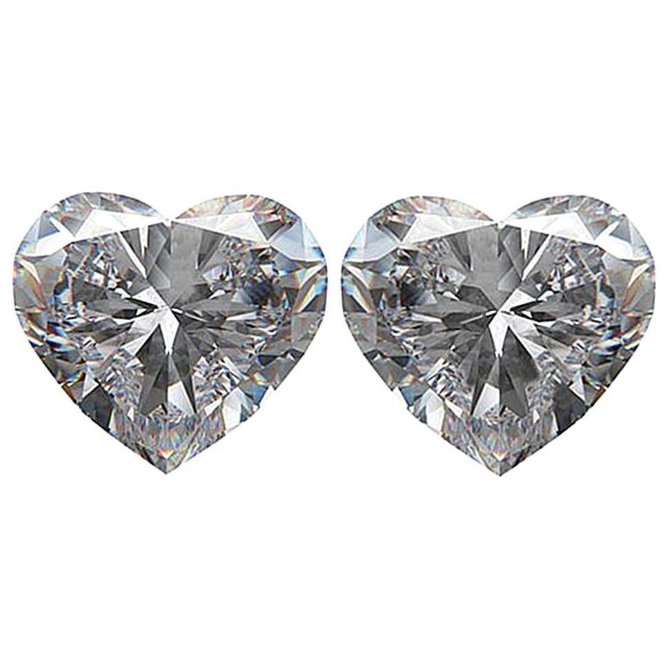 Matched Pair Of Loose Heart Shape Diamonds 2 Carat G Si1 Heart Cut Diamond Diamond