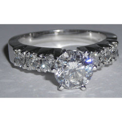 New Engagement Ring 1.61 Ct Diamond White Gold 14K
