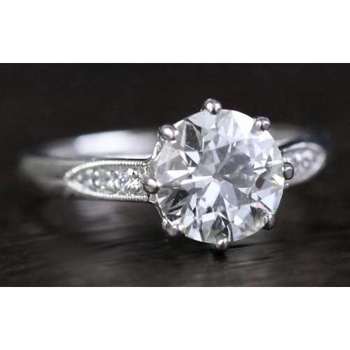 Old Mine Diamond Ring Engagement Ring