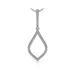 Open Leaf Design 5 Ct Round Cut Genuine Natural Earth Mined Diamonds Pendant Necklace White Gold