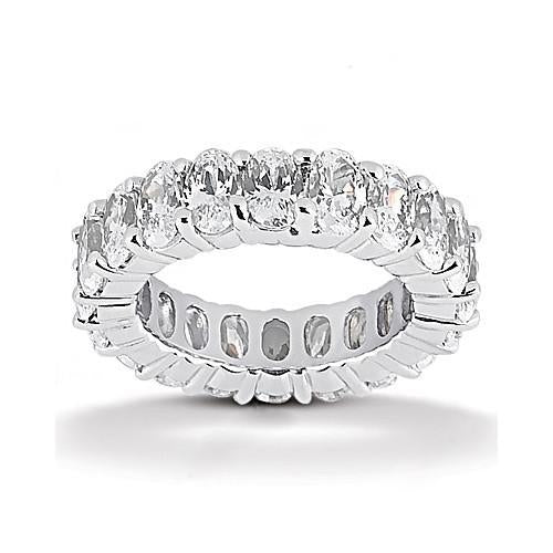 Oval Cut Diamond Eternity Engagement Band 9.5 Ct. Diamonds Eternity Band