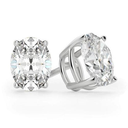 Oval Cut Stud  New High Quality Wedding Stud Earrings White Gold Diamond