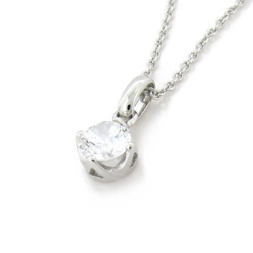 Oval Shaped Solitaire Diamond Pendant Necklace 1.25 Carats White Gold 14K Pendant