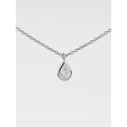 Pear Cut Solitaire Sparkling Natural Earth Mined Diamond Pendant 1.25 Carats Necklace