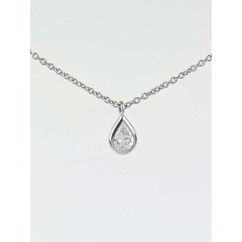 Pear Cut 1.25 Ct Solitaire Sparkling Diamond Pendant Necklace Pendant
