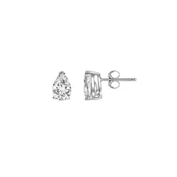 Pear Cut 3.40 Carats Diamonds Studs Earrings White Gold