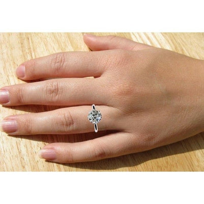 Diamond Solitaire Ring 2.50 Carats Old Mine Classic Women Jewelry