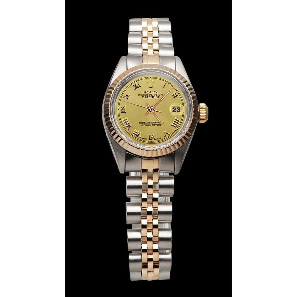 Pink Gold & Ss Jubilee Rolex Date Just Dial Ladies Watch Rolex