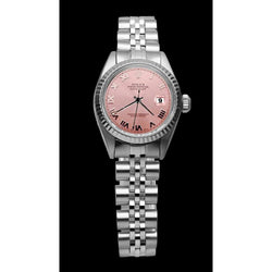 Pink Roman Dial Rolex Datejust Watch Ss Jubilee Bracelet