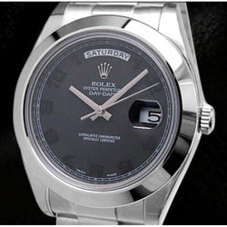 Platinum Arabic Dial Domed Bezel Rolex Day Date Two 41 Mm Men Watch