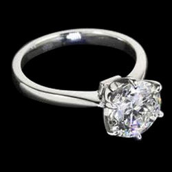Round 1.25 Ct Diamond Solitaire Ring Prong Setting White Gold 14K
