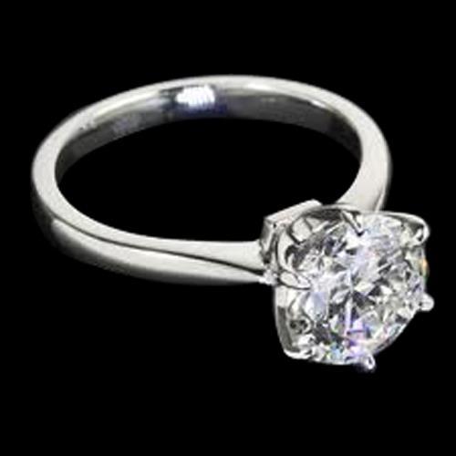 Round Diamond Solitaire Ring Prong Setting