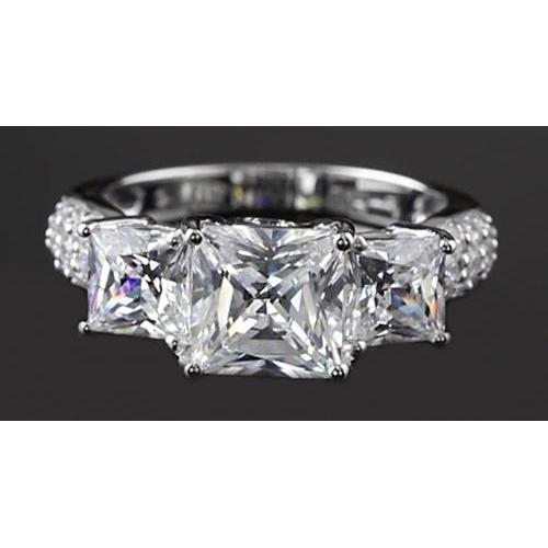 5 carat 3 stone diamond ring Clearance