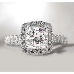 Princess Halo Diamond Ring 4.50 Carats
