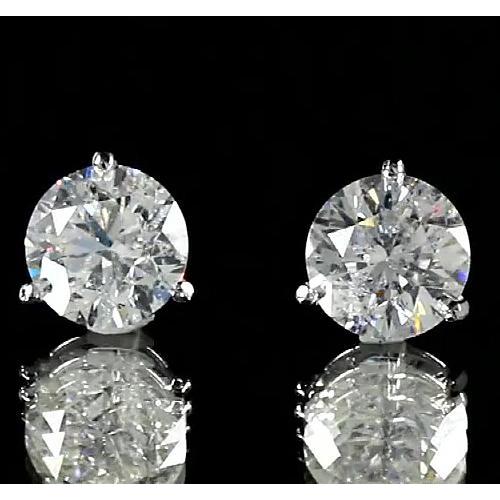 Prong Round Diamond Stud Earring White Gold 14K F Vs1 Jewelry Stud Earrings