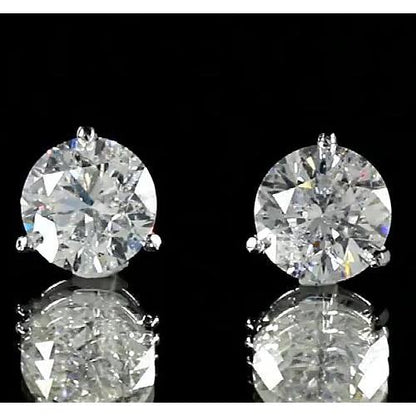 Prong Round Diamond Stud Earring White Gold 14K F Vs1 Jewelry Stud Earrings
