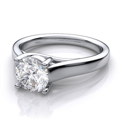1 Carat Round Diamond Engagement Solitaire Ring White Gold Jewelry