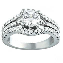 1.75 Ct. Round Diamond Solitaire With Accents Ring Split Shank
