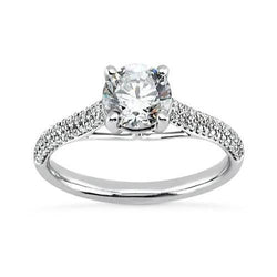 2.25 Carats Diamond Engagement Ring With Accents White Gold 14K