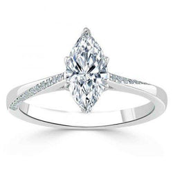 2.50 Carats Sparkling Diamonds Wedding Ring White Gold