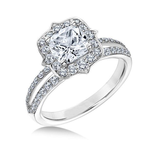 Prong Set 2.75 Carats Diamonds Anniversary Ring Halo White Gold 14K Halo Ring