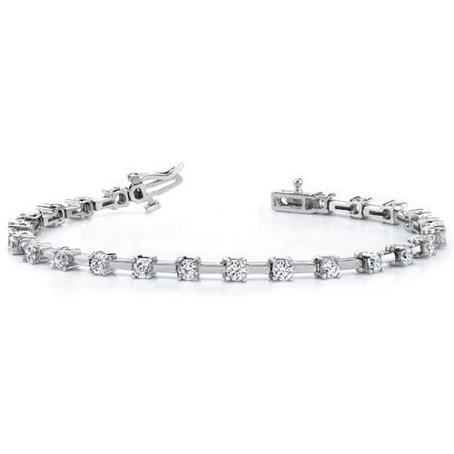 Prong Set 3 Carats Round Diamond Tennis Bracelet Women Gold Jewelry Tennis Bracelet