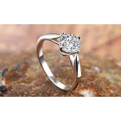 1.50 Carat Solitaire Diamond Engagement Ring White Gold 14K