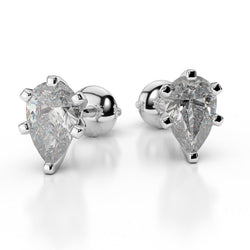 Prong Set 4.00 Ct Lab Grown Diamonds Women Studs Earrings White Gold