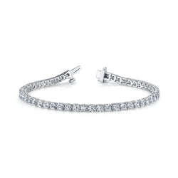 Round Cut 7.50 Carats Lab Grown Diamonds Tennis Bracelet WG 10K New