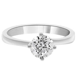 1.75 Carats Women Solitaire Round Diamond Engagement Ring White Gold