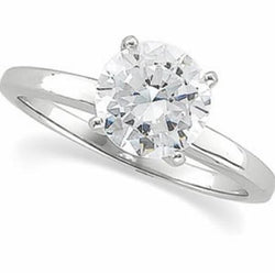 Round Solitaire Sparkling 2.25 Carat Diamond Engagement Ring 14K