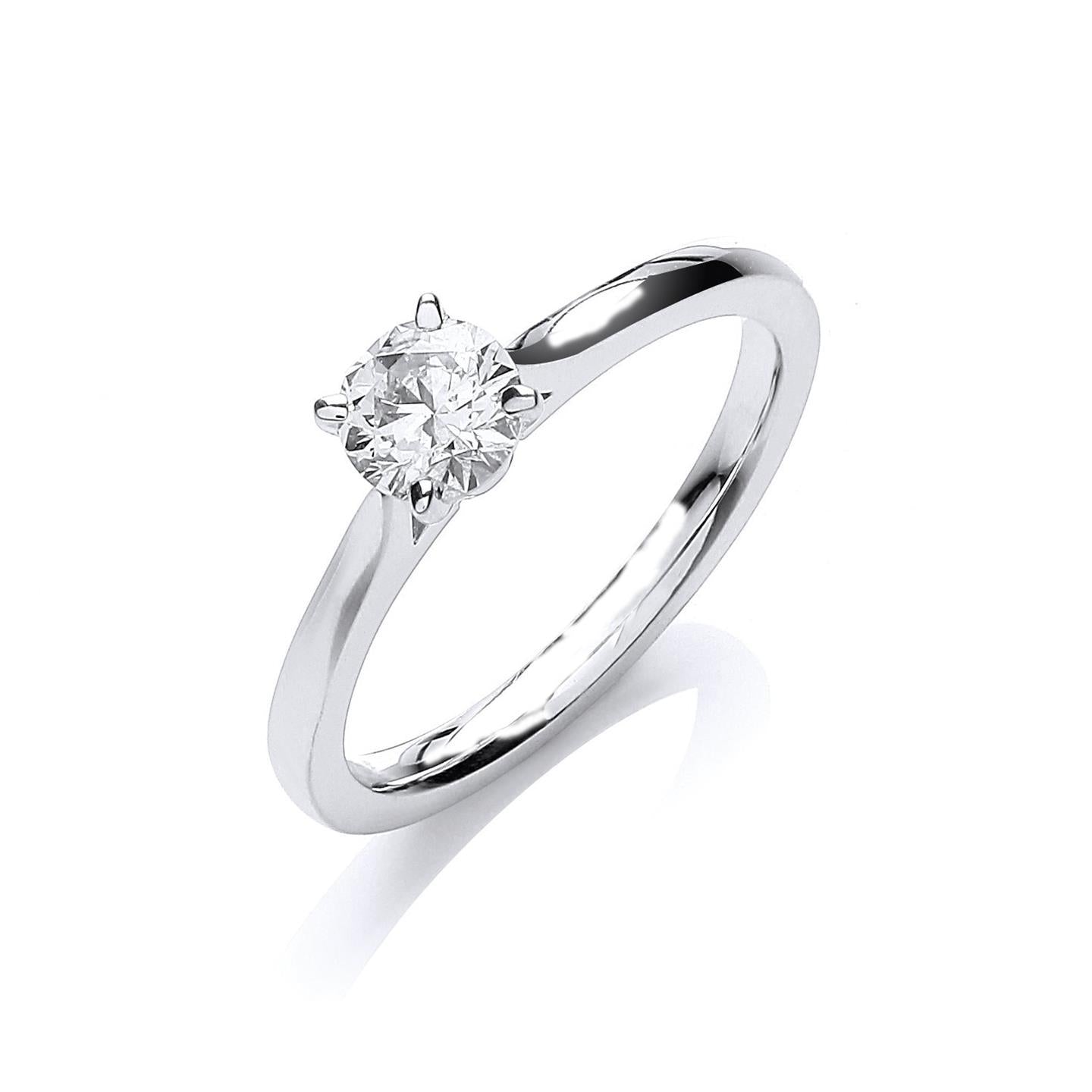 Prong Set New Stylish Woman's White Unique Solitaire Ring 