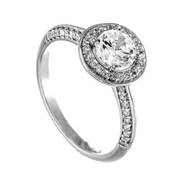 Sparkling Diamond Engagement Ring Halo 2.40 Carats
