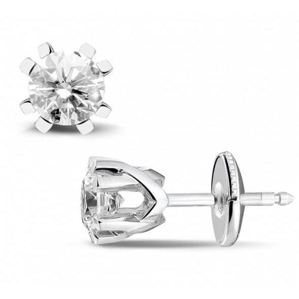 Prong Set Sparkling Round Cut Diamonds Women Studs Earrings Stud Earrings