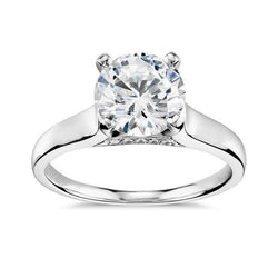 Sparkling Round Cut 3.50 Ct Diamond Engagement Ring Gold 14K