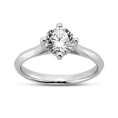 Prong Setting  Lady’s High Quality Sparkling Unique Solitaire White Gold Diamond Ring  